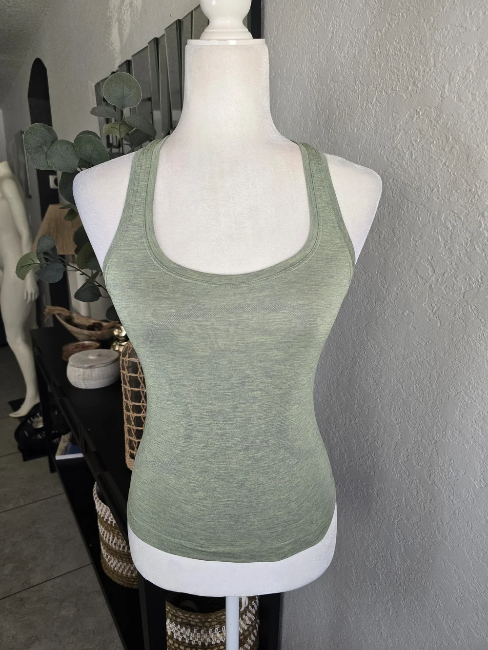 lululemon athletica Heathered Sage Seamless Racerback Tank